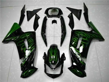 Green Flame 2006-2008 Kawasaki EX650 Motorcycle Fairings