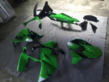 Green Matte Black Ink Blue 2000-2001 Kawasaki ZX9R Motorcycle Fairings