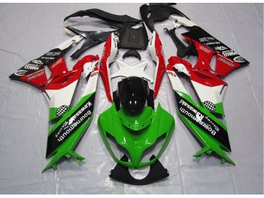 Green Red 2009-2012 Kawasaki ZX6R Motorcycle Fairings