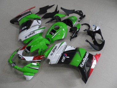 Green White Black 2008-2012 Kawasaki ZX250R Motorcycle Fairing