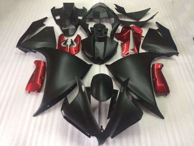 Matte Black Glossy Red 2012-2014 Yamaha YZF R1 Motorcycle Fairings