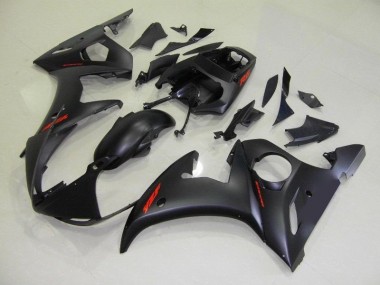 Matte Black Red Decals 2003-2005 Yamaha YZF R6 Motorcycle Fairings