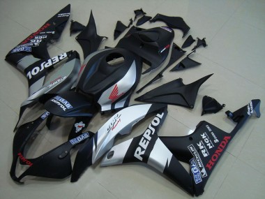 Matte Black Silver Repsol 2007-2008 Honda CBR600RR Motorcycle Fairings