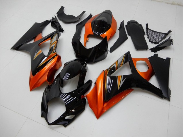 Orange Black 2007-2008 Suzuki GSXR 1000 Motorcycle Fairings