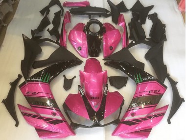 Pink and Black 2015-2022 Yamaha YZF R3 Motorcycle Fairings