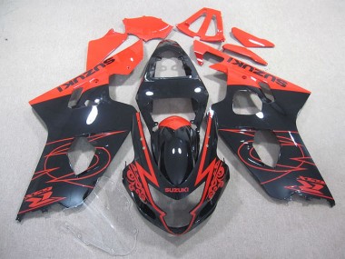 Red Black 2004-2005 Suzuki GSXR 750 Motorcycle Fairings