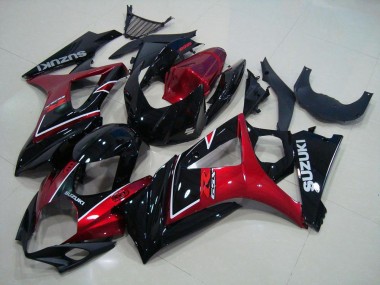 Red Black 2007-2008 Suzuki GSXR 1000 Motorcycle Fairing