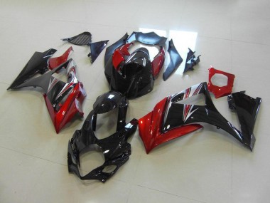 Red Black No Sticker 2007-2008 Suzuki GSXR 1000 Motorcycle Fairings