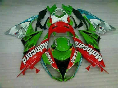 Red Green Motocard 2009-2012 Kawasaki ZX6R Motorcycle Fairings