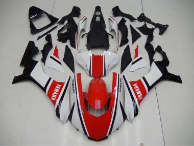 Red White 2015-2019 Yamaha YZF R1 Motorcycle Fairings