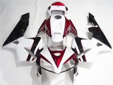 Red White Black 2005-2006 Honda CBR600RR Motorcycle Fairing