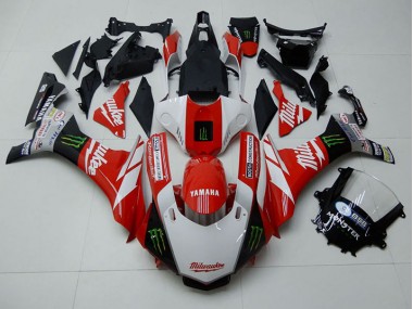 Red White Monster 2015-2019 Yamaha YZF R1 Motorcycle Fairings