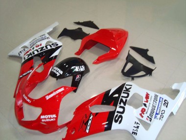 Red White Motul 2001-2003 Suzuki GSXR 750 Motorcycle Fairings