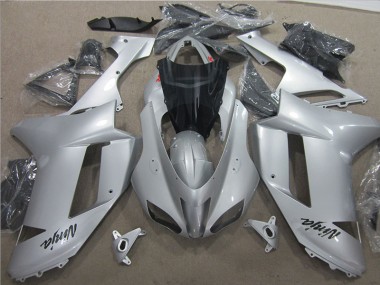 Silver 2007-2008 Kawasaki ZX6R Motorcycle Fairing