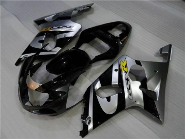 Silver Black 2000-2002 Suzuki GSXR 1000 Motorcycle Fairings