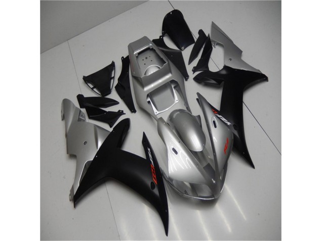 Silver Black 2002-2003 Yamaha YZF R1 Motorcycle Fairings