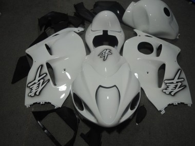 White 1996-2007 Suzuki GSXR 1300 Hayabusa Motorcycle Bodywork