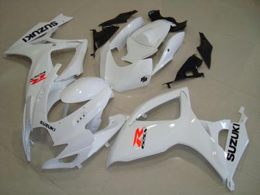 White 2006-2007 Suzuki GSXR 750 Motorcycle Fairings