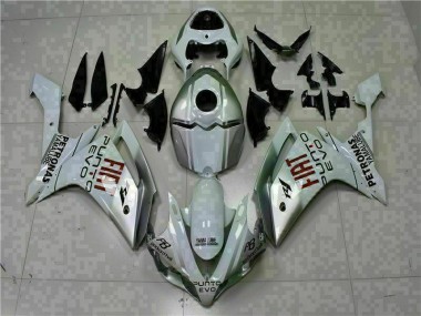 White 2007-2008 Yamaha YZF R1 Motorcycle Fairing Kits & Plastic