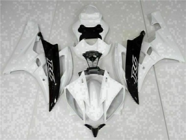 White Black 2006-2007 Yamaha YZF R6 Motorcycle Fairings