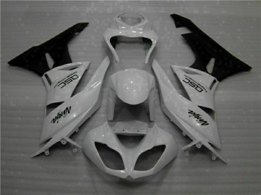 White Black Ninja 2009-2012 Kawasaki ZX6R Motorcycle Fairings