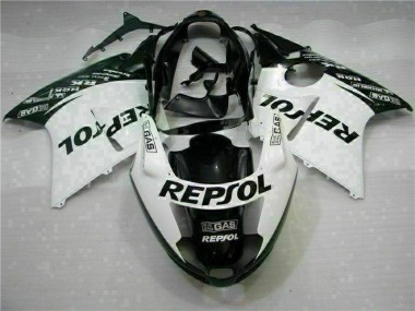 White Black Repsol 1996-2007 Honda CBR1100XX Motorcycle Fairings