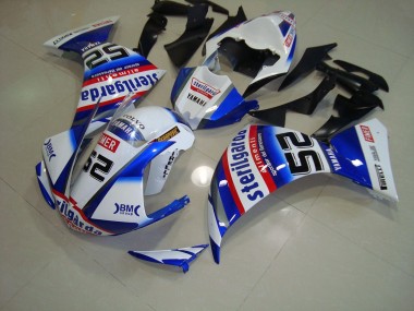 White Black Sterilgarda 2012-2014 Yamaha YZF R1 Motorcycle Fairings