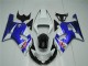 White Blue 2001-2003 Suzuki GSXR 600/750 Motorcycle Fairings