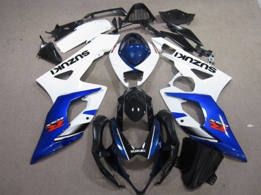 White Blue 2005-2006 Suzuki GSXR 1000 Motorcycle Fairing