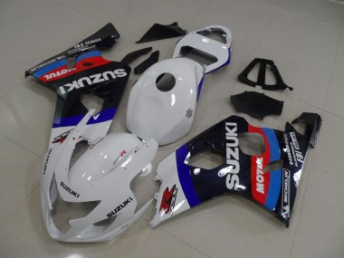 White Blue Motul 2004-2005 Suzuki GSXR 750 Motorcycle Fairings