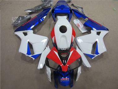 White Blue Red HRC 2005-2006 Honda CBR600RR Motorcycle Fairing