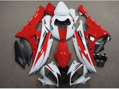 White Red Black Decal 2006-2007 Yamaha YZF R6 Motorcycle Fairings