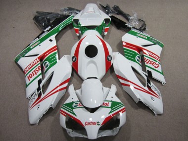 White Red Castrol 2004-2005 Honda CBR1000RR Motorcycle Fairings