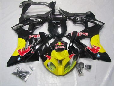 Yellow Black RedBull 2009-2014 BMW S1000RR Motorcycle Fairings