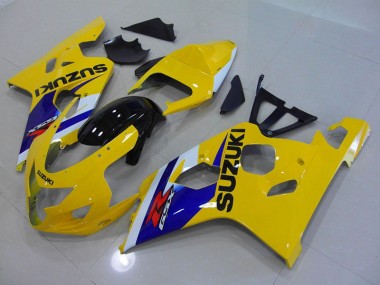 Yellow Blue 2004-2005 Suzuki GSXR 750 Motorcycle Fairings