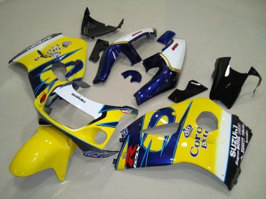 Yellow Corona 1996-2000 Suzuki GSXR 600 Motorcycle Fairings