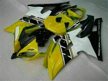 Yellow White 2008-2016 Yamaha YZF R6 Motorcycle Fairings