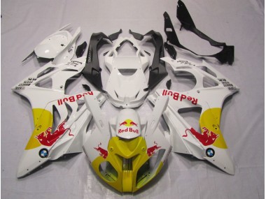 Yellow White RedBull 2009-2014 BMW S1000RR Motorcycle Fairings